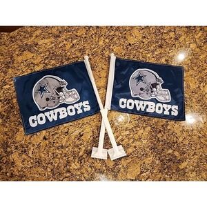 Dallas Cowboys Helmet NFL Car Flags Licensed 10X14" Window Mount 2-Sided Navy